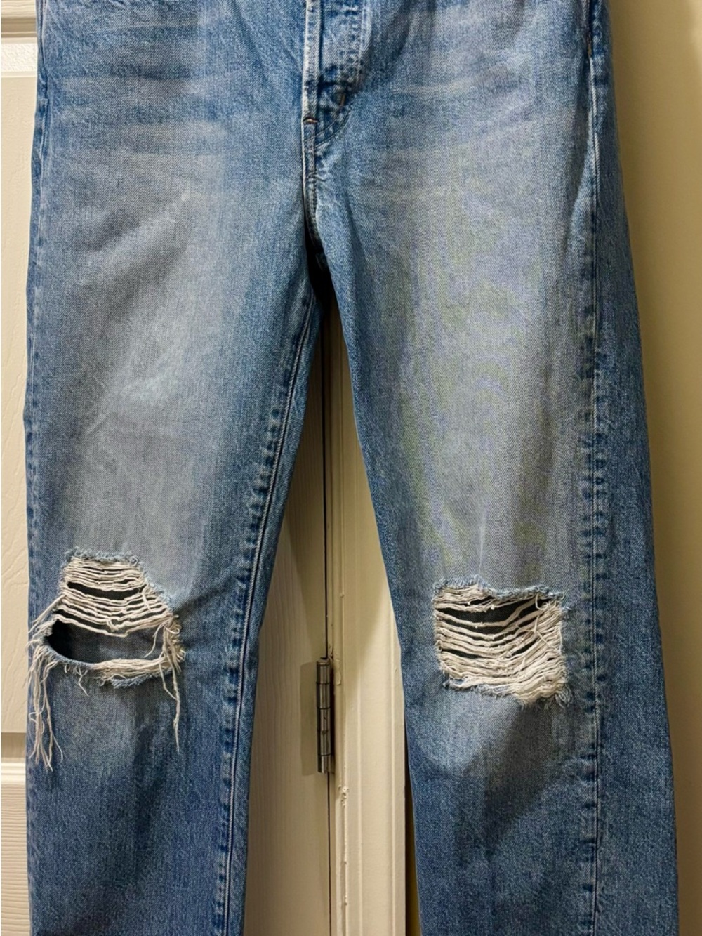 Edwin Women's Tash Distressed 90s Straight Jeans Size 27 Made in The U.S.A.